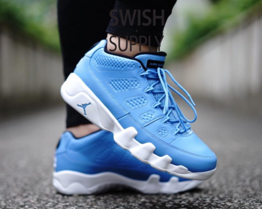 832822-401,AJ9,Air Jordan 9 832822-401AJ9低帮 北卡蓝 Air Jordan 9 Low “Pantone” 上脚实拍