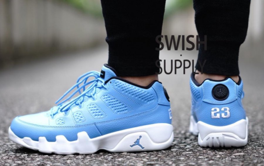 832822-401,AJ9,Air Jordan 9 832822-401AJ9低帮 北卡蓝 Air Jordan 9 Low “Pantone” 上脚实拍