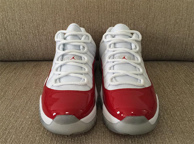 2016款airjordan11lowvarsityred白红实物新图