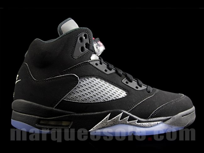 845035-003,AJ5,Air Jordan 5,AJ 845035-003AJ5黑银 Nike Air 后跟 Air Jordan 5 OG “Black Metallic” 全新图赏