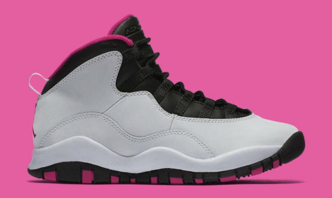 487211-008,AJ10,Air Jordan 10 487211-008AJ10 白粉女款精品 Air Jordan 10 GS “Vivid Pink” 5 月发售