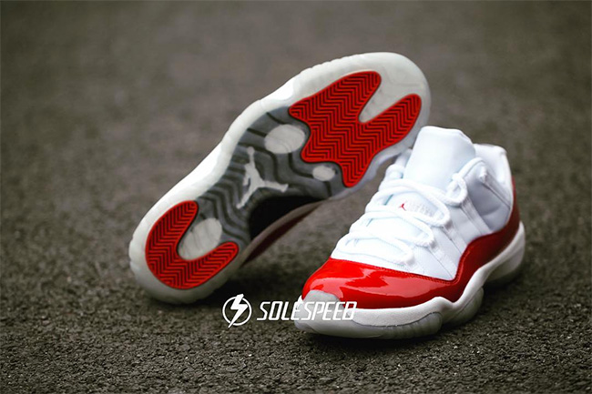 528895-102,AJ11,Air Jordan 11 528895-102AJ11 提前感受 Air Jordan 11 Low 白红配色的无敌活力！