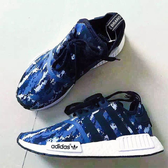 NMD,adidas  这个画面很熟悉！adidas NMD 蓝黑迷彩配色曝光