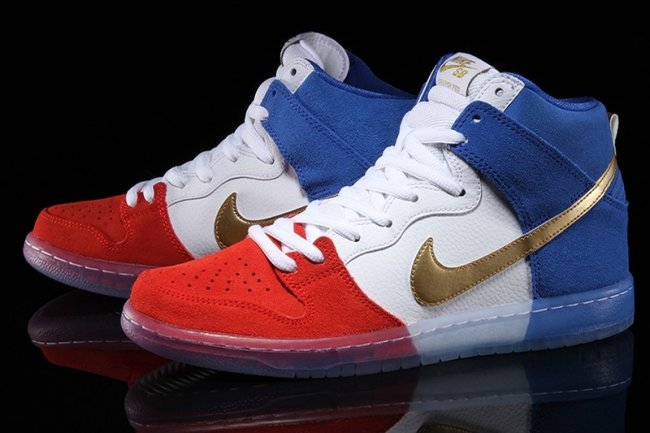 313171-674,Nike SB,Dunk High 313171-674 Nike SB Dunk High PRM 法兰西配色全新图赏