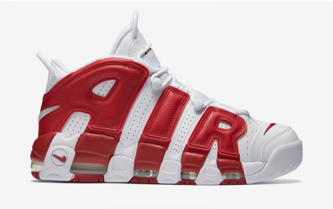 414962-100,Air Uptempo,Nike 414962-100 白红 Nike Air More Uptempo “Gym Red” 现已发售