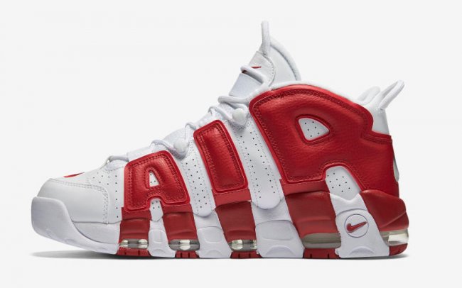 414962-100,Air Uptempo,Nike 414962-100 白红 Nike Air More Uptempo “Gym Red” 现已发售