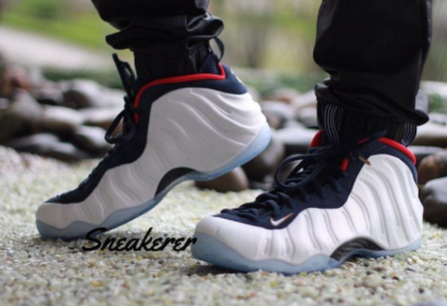 575420-400,Foamposite One,Foam 575420-400 奥运喷 Nike Air Foamposite One “Olympic” 上脚实拍