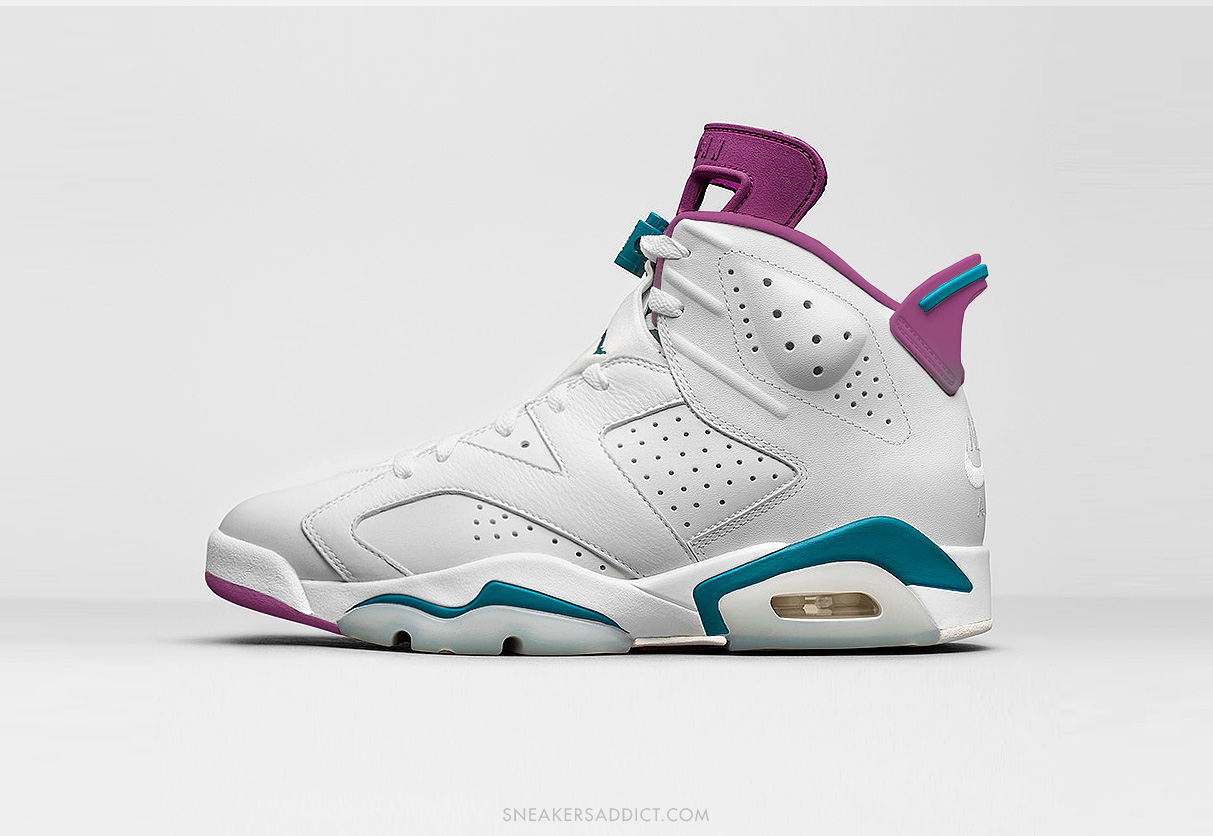 AJ6,Air Jordan 6 AJ6 2017 款 Air Jordan 6 “Hornets” 黄蜂配色效果渲染图