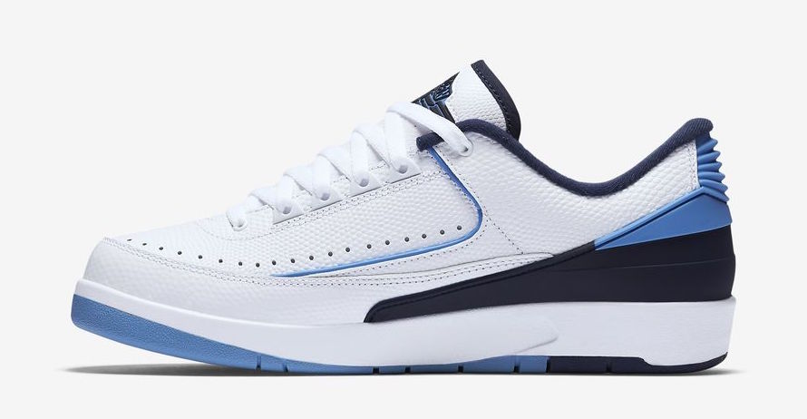 AJ2低帮,AJ2 Low,Air Jordan 2 Low 832819-107AJ2 北卡蓝配色 Air Jordan 2 Low “UNC” 将于下周发售