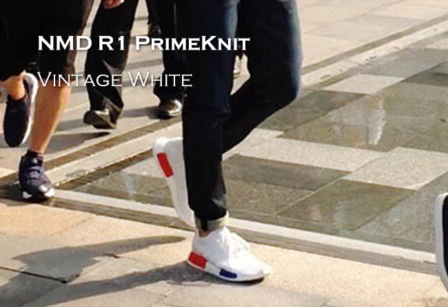 S79482,NMD,adidas S79482 彭于晏上脚纯白 adidas NMD R1 PK “Vintage White”
