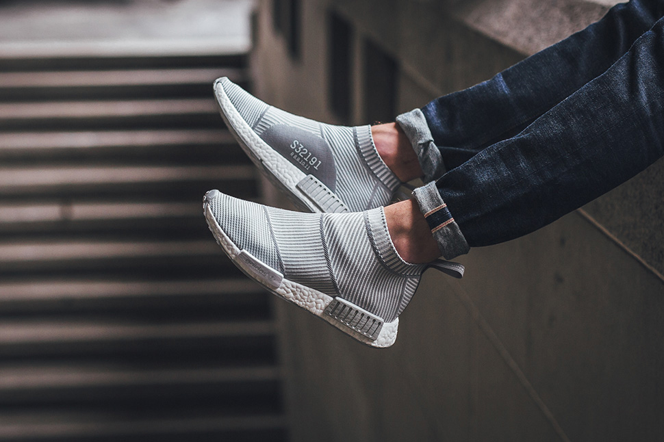 S32191,NMD,adidas S32191 明日发售！adidas NMD City Sock PK “White Grey” 上脚实拍