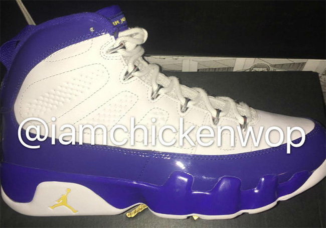 AJ9,Air Jordan 9 AJ9 湖人配色 Air Jordan 9 “Kobe Bryant” PE 将在年底发售