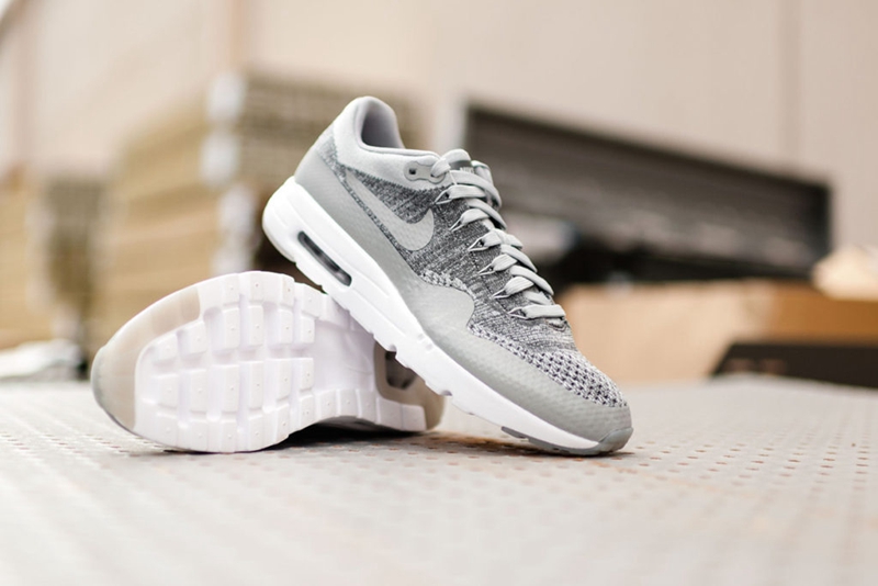 Air Max 1,Nike,843384-001  Nike Air Max 1 Ultra Flyknit “Wolf Grey” 即将发售