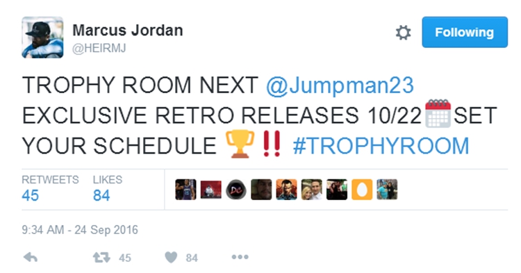 Air Jordan,Trophy Room  专属待遇！飞人之子 Marcus Jordan 宣布全新联名企划