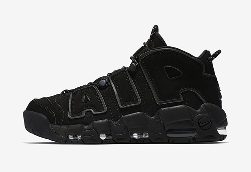 Nike,Nike Air Uptempo  3M 反光！Air More Uptempo “Triple Black” 正式发布