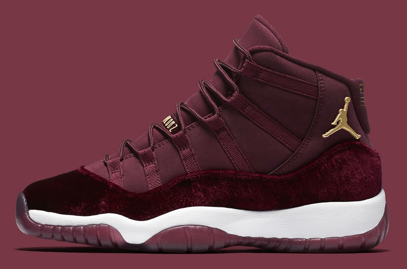 Air Jordan 11,AJ11,852625-650  红色天鹅绒！Air Jordan 11 Retro “Heiress” 本月即将发售 