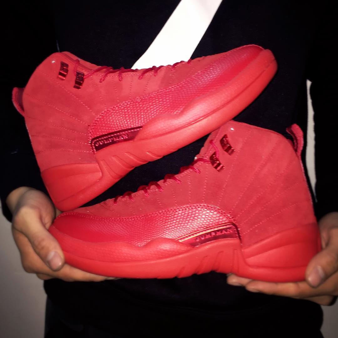 AJ12,Air Jordan 12  红色麂皮！Air Jordan 12 “Red Suede” 图片曝光