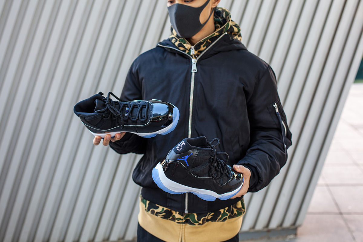 看看小编提前上脚 air jordan 11 "space jam",你给打几分? 378037-00