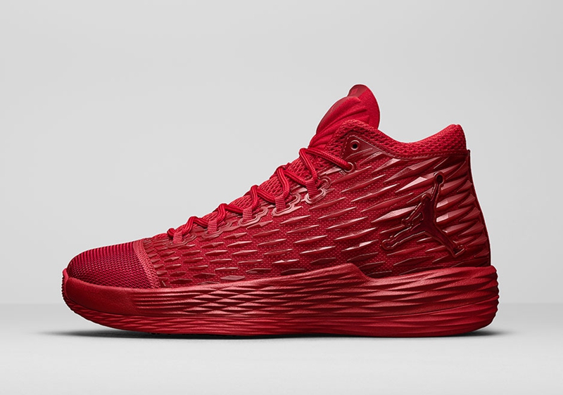 Jordan Melo 13,881562-618  羽翼纹理！Jordan Melo M13 “All Red” 发售日期释出