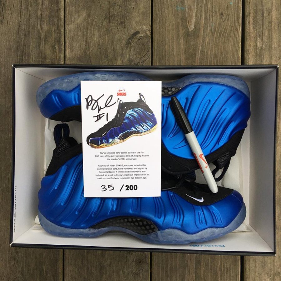 Nike,Air Foamposite One,895320  哈达威亲笔签名！Nike Air Foamposite One “Royal” 惊现特别版