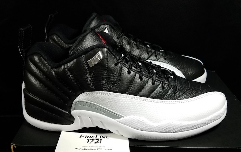 Air Jordan 12 Low,AJ12,308317-  熟悉的黑白装扮！Air Jordan 12 Low “Playoffs” 实物抢先预览