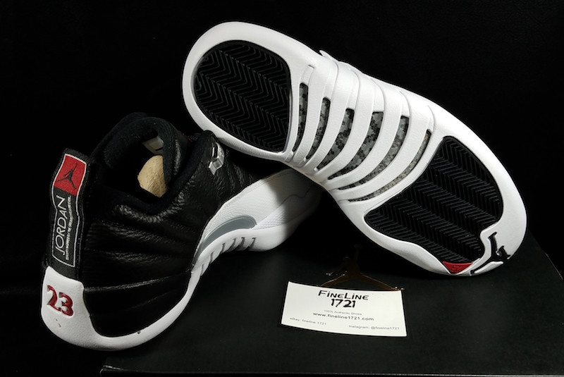 Air Jordan 12 Low,AJ12,308317-  熟悉的黑白装扮！Air Jordan 12 Low “Playoffs” 实物抢先预览