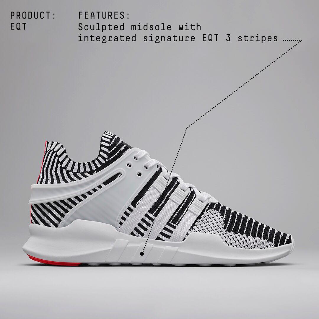 adidas,EQT Support ADV  斑马条纹！首款搭载 PK 面料的 EQT 本周发售！