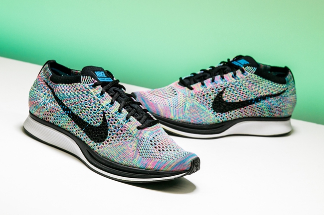 Flyknit Racer,Nike,526628-304  都叫彩虹编织，这三款 Multicolor 到底有何不同！