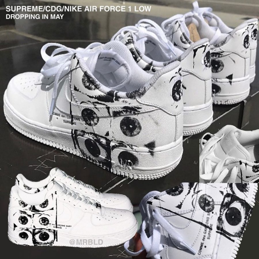 Nike,Supreme,COMME des GARÇONS  超多细节抢先看！Supreme x CdG x AF1 有望 5 月发售