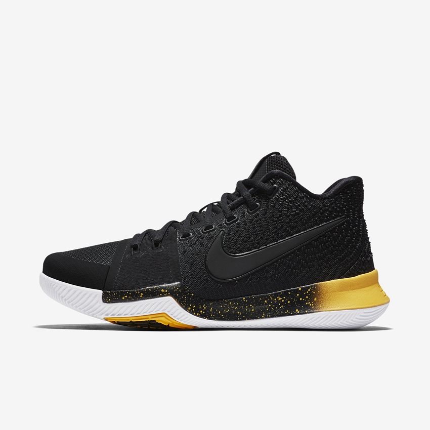 Nike,Kyrie 3,852395-901  黑黄泼墨！这双亮点满载的全新 Kyrie 3 值得你多加关注