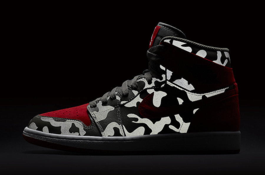 aj1,air jordan 1 retro high pr  3m 反光迷彩纹!