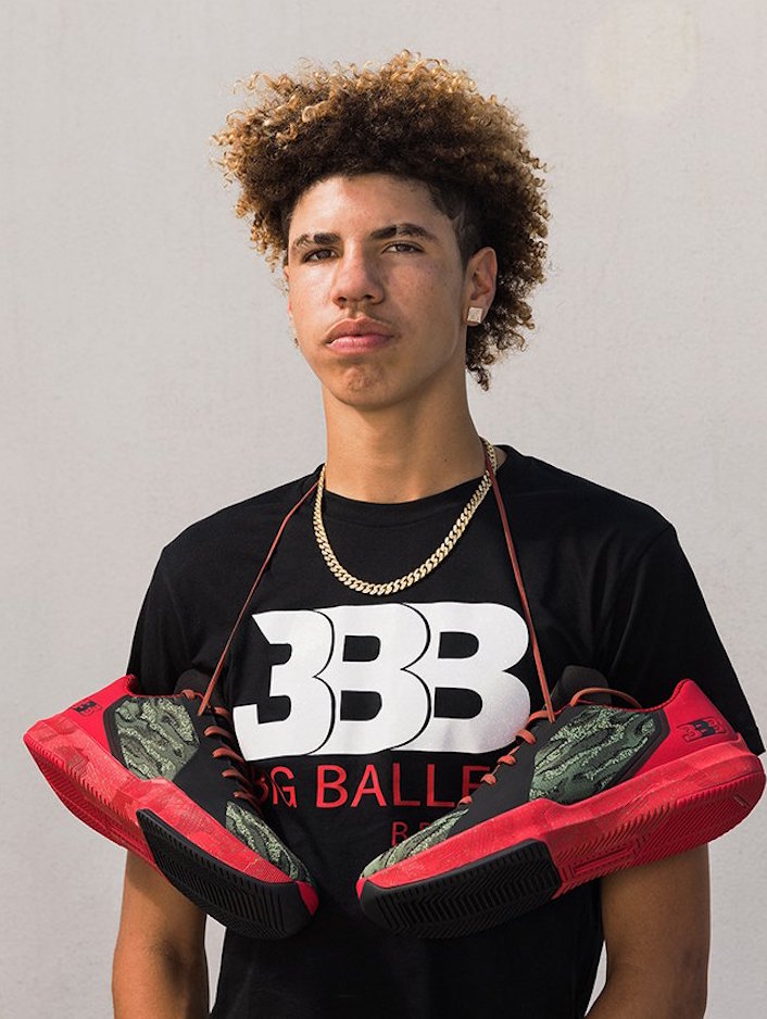 BBB,Big Baller Brand  史上首位在高中就拥有签名鞋的人！没想到竟然是他！