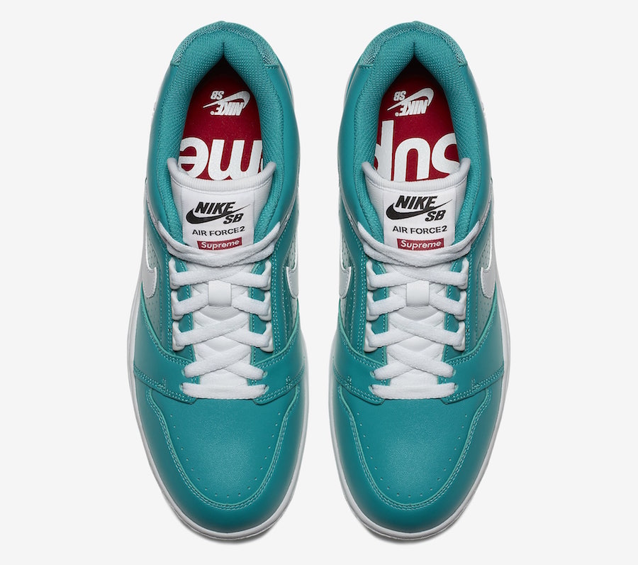 supreme x nike sb air force 2货号:aa0871-212发售日期:9 月 14 日
