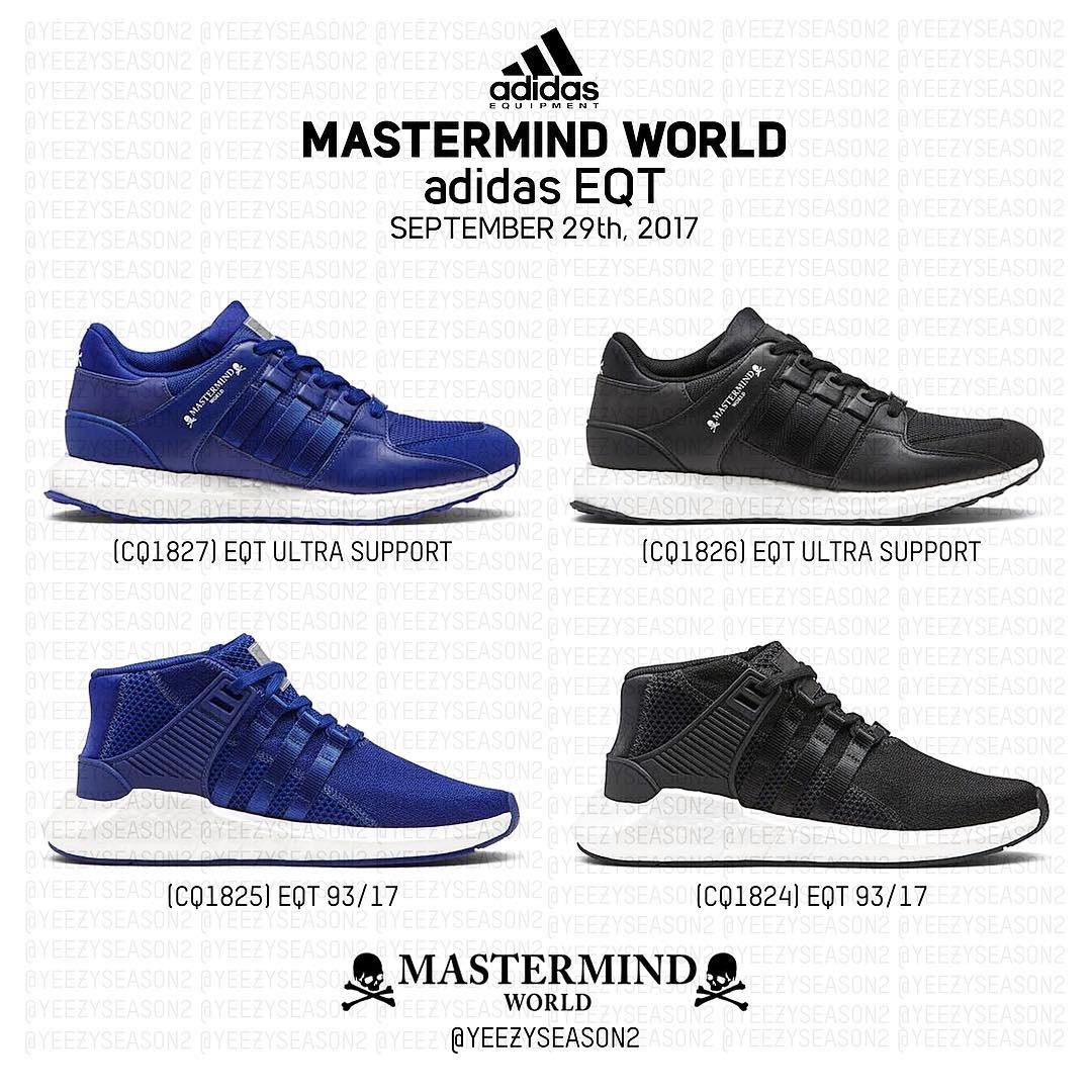 adidas,MMJ,EQT 93/17  EQT 93/17 中帮版本月底首发！还是与 MasterMind World 的联名款