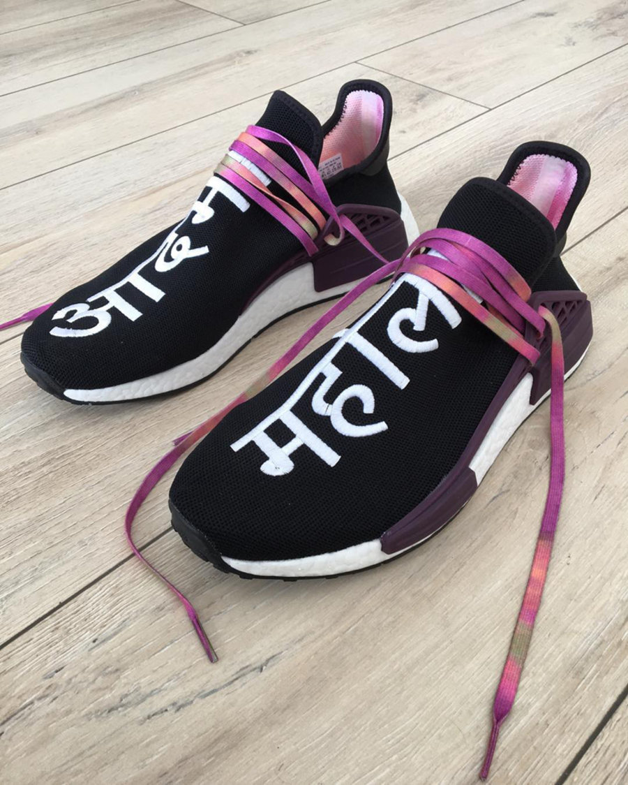 adidas,Hu NMD,Pharrell William  疑似梵文字体设计！多款五彩泼墨 Hu NMD 新配色实物曝光