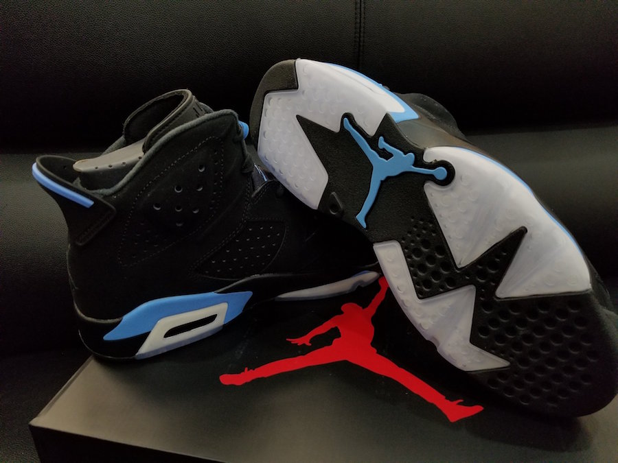 AJ6,Air Jordan 6,384664-006  发售再次提前！黑北卡 Air Jordan 6 “UNC” 下月初登场