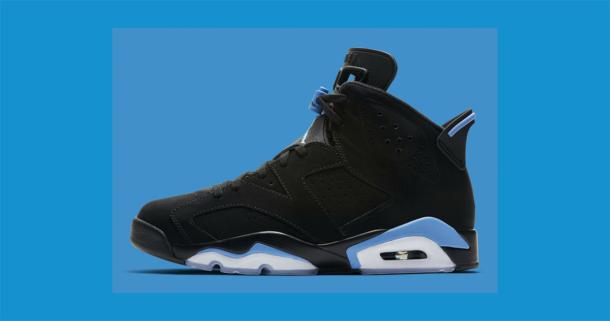 384664-006,AJ6,Air Jordan 6 384664-006AJ6 百搭黑蓝装扮！Air Jordan 6 “UNC” 即将登场