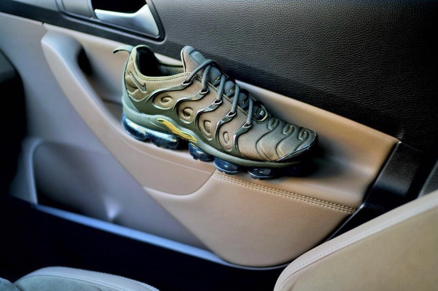 Nike,Air Max Plus  金属电镀质感！Air VaporMax Plus “Olive” 实物美图