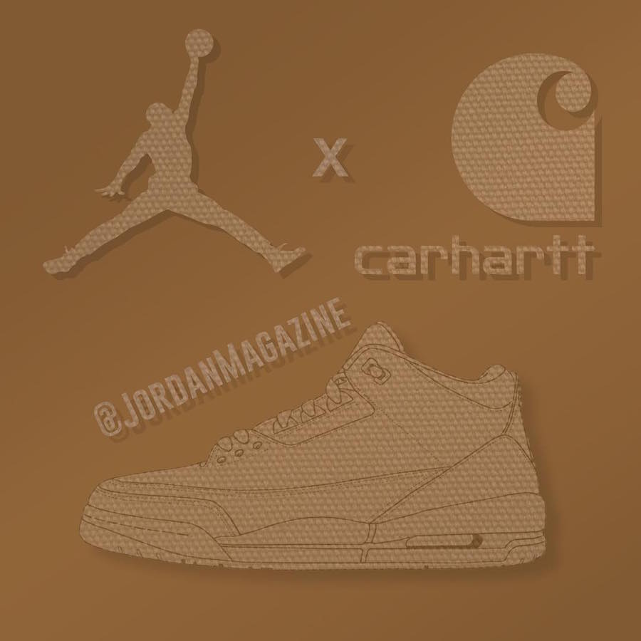 三十,周年,力作,Carhartt,Air,Jordan,联  三十周年力作！Carhartt x Air Jordan 3 联名消息曝光