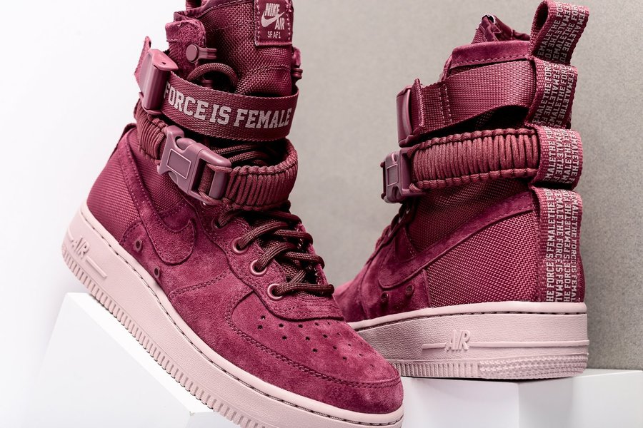 Nike,SF-AF1  酒红诱惑！全新配色 SF-AF1 WMNS 海外现已发售