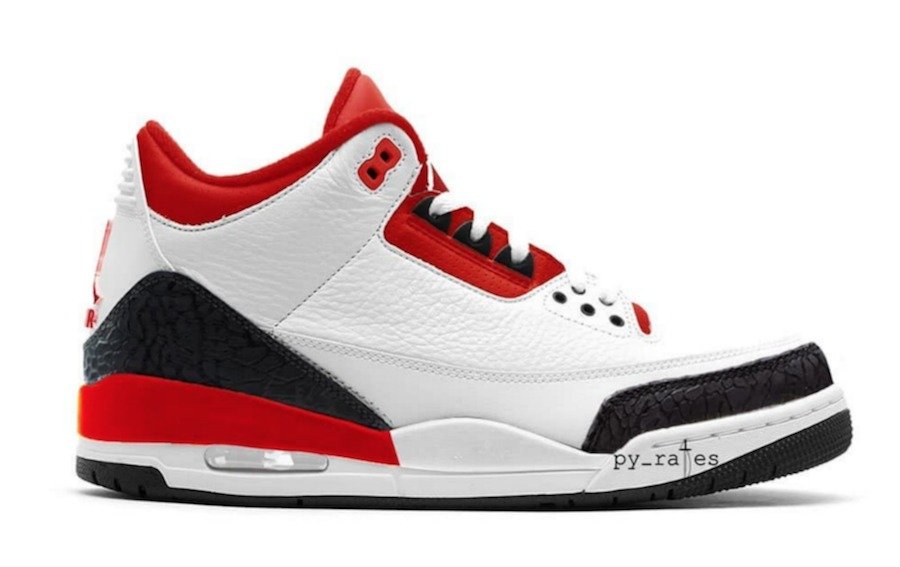 AJ3,Air Jordan 3,AV6683-160  火焰红 2.0！全新 Air Jordan 3 今年春季发售