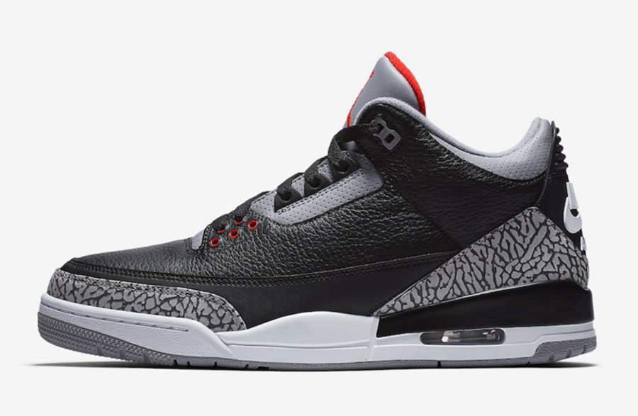 Air Jordan 3,Black Cement,AJ3,  官方图片释出！黑水泥 Air Jordan 3 下月重磅回归