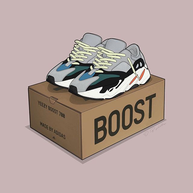 从yeezy500700到yung1这组老爹鞋插画值得你收藏