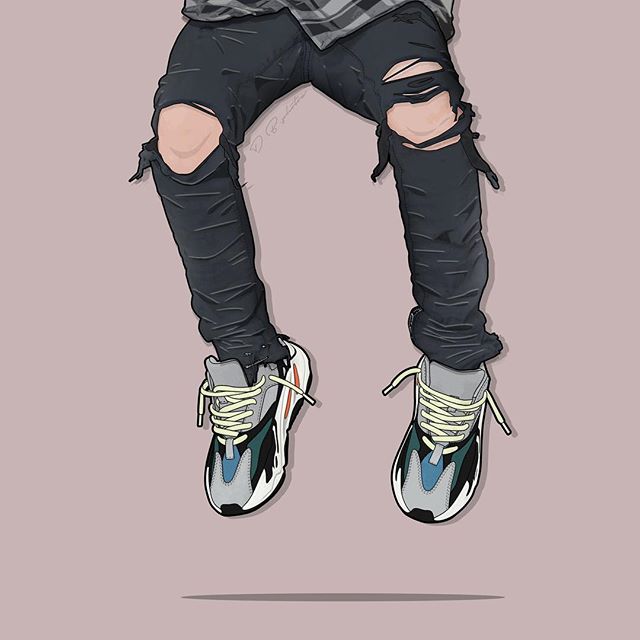 Yeezy 500,Yung-1,Yeezy  从 Yeezy 500/700 到 Yung-1，这组老爹鞋插画值得你收藏！