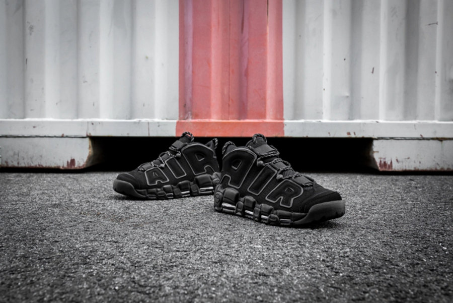 Nike,Air More Uptempo,414962-0  质感不凡！酷黑 Air More Uptempo 实拍美图近赏