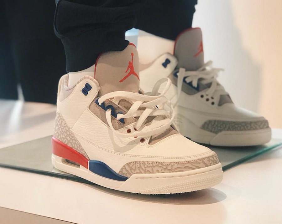 AJ3,Air Jordan 3,136064-140  美国主题配色！Air Jordan 3 “USA” 实物首次曝光