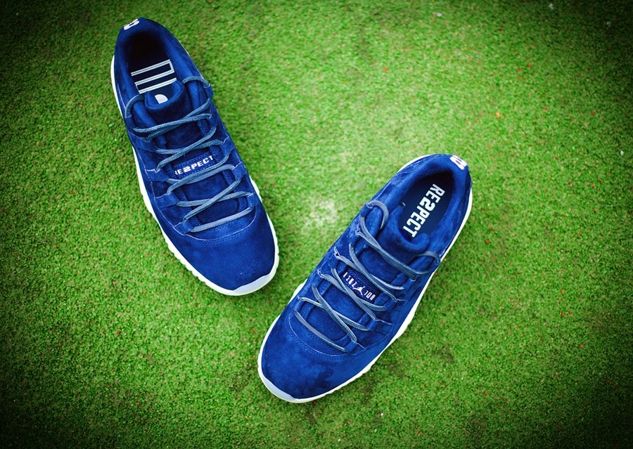 蓝麂皮 air jordan 11 low 开箱上脚展示