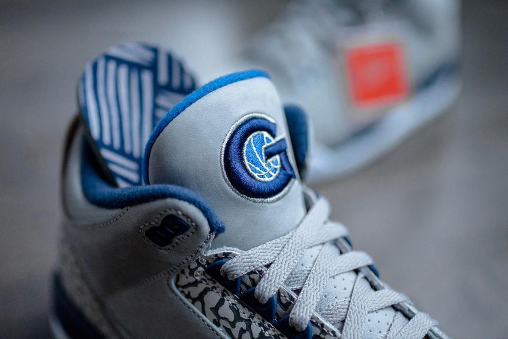 AJ3,Air Jordan 3  乔治城大学专属！AJ3 “Georgetown Hoyas” PE 美图欣赏