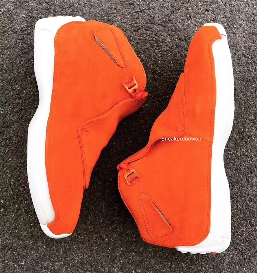 AJ18,Air Jordan 18,发售  风骚橙色惊艳亮相！全新 Air Jordan 18 实物首次曝光