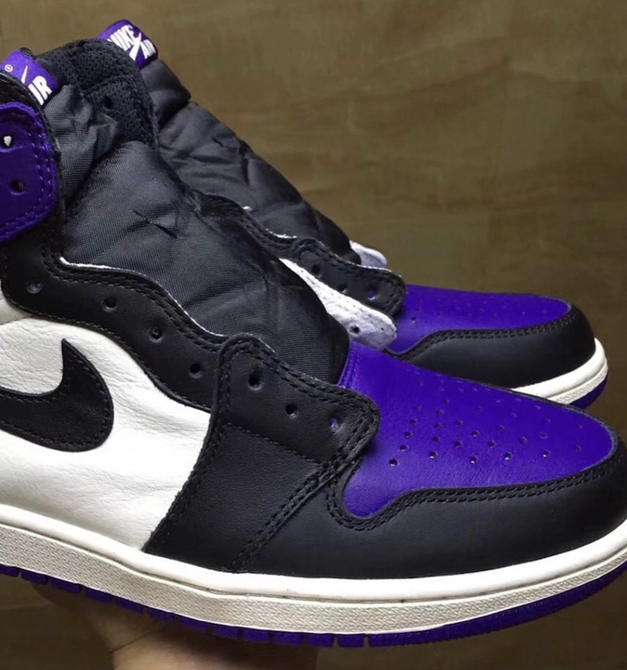 黑紫脚趾来了!air jordan 1 court purple 实物细节图赏